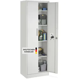 Tectake Brandon Aktenschrank 60 x 40 x 180,5 cm grau