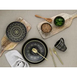 CreaTable Mandala Kombiservice 16-tlg. schwarz