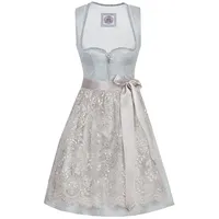 MarJo Trachtenkleid Mini Dirndl 2tlg. 50 cm LYNN silbergrau grau 38