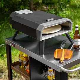 Royal Gourmet Grilltisch 85 x 50 cm Edelstahl schwarz