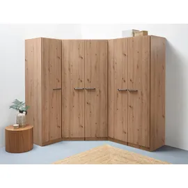 Rauch Schrank-Set RAUCH "Kleiderschrank Schrank Garderobe Wäscheschrank VANDOR", braun (eiche artisan), B:164cm H:197cm T:208cm, Holzwerkstoff, Kastenmöbel-Sets, 5-türig mit viel Stauraum, Schränke einzeln stellbar MADE IN GERMANY