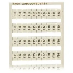 Wago 209-700/209-124 WSB-Beschriftungskarte, als Karte, bedruckt, weiß 209700209124 - 5 Stück