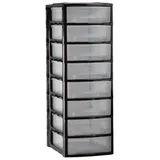 MONDEX PLS6138R Bürobox 8 Schubladen Wagen DIN A4 Ablage