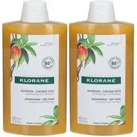 KLORANE Shampoing à la Mangue Shampooing 2x400 ml