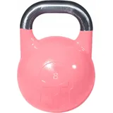 Wettkampf-Kettlebell aus Gusseisen mit Logoeinlage rosa 8kg