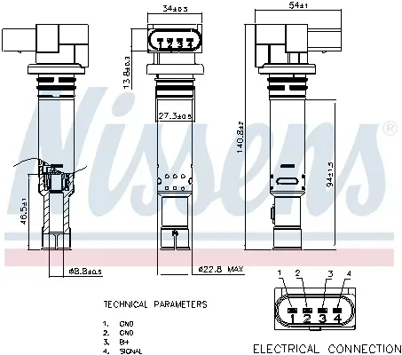 NISSENS Zündspule 966748 für VW Audi