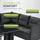 Juskys Manacor Lounge-Set schwarz/grau