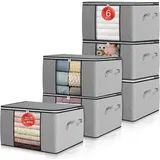 LuxusKollektion Aufbewahrungsbox 60L mit Deckel und Griffen, transparentes