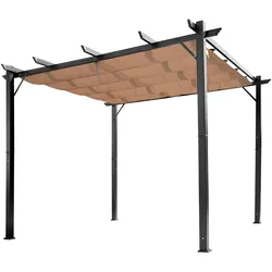 Outsunny - Pergola - 300Lx400Wx223Hcm - Grau+Braun