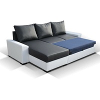 JVmoebel Ecksofa Multifunktion Bettfunktion Bettkasten Schlafsofa Ecksofa Couch Sofa, Mit Bettfunktion schwarz|weiß