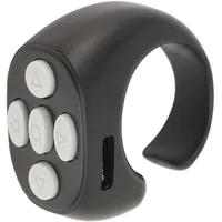 Für Tiktok Fernbedienung Ring Finger Scroller Fernbedienung Bluetooth Scrolling Ring Page Turner, Kabellose Telefonkamera Selfie Shutter Kompatibel mit Android (Schwarz)