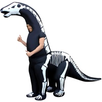 Morph Riesiges Aufblasbares Skelett Diplodocus Kostüm für Erwachsene, Dinosaurier Kostüm Herren Damen - Einheitsgröße