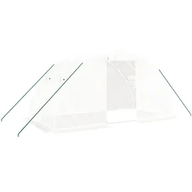 furnicato Gewächshaus Stahl Weiß Blankglas 8 mm 8 m2