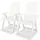 vidaXL Verstellbare Gartenstühle 65,2 x 95,1 x 27,3 cm weiß 2 St.
