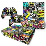 SKINOWN Skin Sticker für Microsoft Xbox One X Konsole und 2 Controller (Art Bombing slapping)