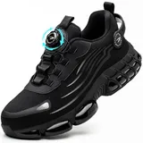 GUDECIUS Sicherheitsschuhe Herren Leicht Drehknopf Arbeitsschuhe mit Stahlkappe Sommer Stahlkappenschuhe Kevlar Anti-Smash und Anti-Punktur Schutzschuhe 42 EU - 42 EU
