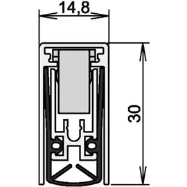 ATHMER Türdichtung Schall-Ex® L-15/30 WS 1-880 1-s.L.833mm Alu.silberf.HLT - 1-880-0835