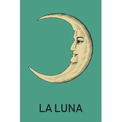 Leinwandbild QUEENCE "Der Mond", grün (farbe bild(er): grün), B:80cm H:120cm T:2cm, Canvas, Holzrahmen, Bilder, Premium-Leinwandstoff, Handarbeit aus Deutschland