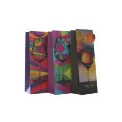 PBS Flaschentragetasche Wein bunt sortiert 55031 36x12x9cm