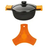 BRA Efficient, 8,3 l, Schwarz, Aluminium, Teflon Platinum Plus, Keramik, Gas, Induktion, Versiegelte Platte, Schwarz - Schwarz