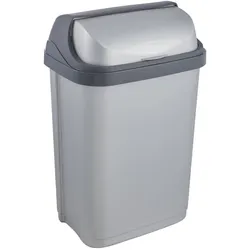 KEEEPER 10L Mülleimer mit silbernem Schiebedeckel, Rasmus-Kollektion
