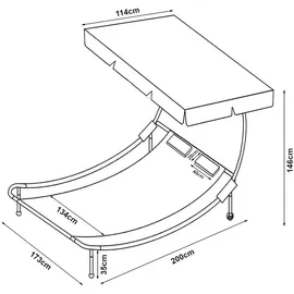 casa.pro Sonnenliege Avigliano 200x134 cm Beige