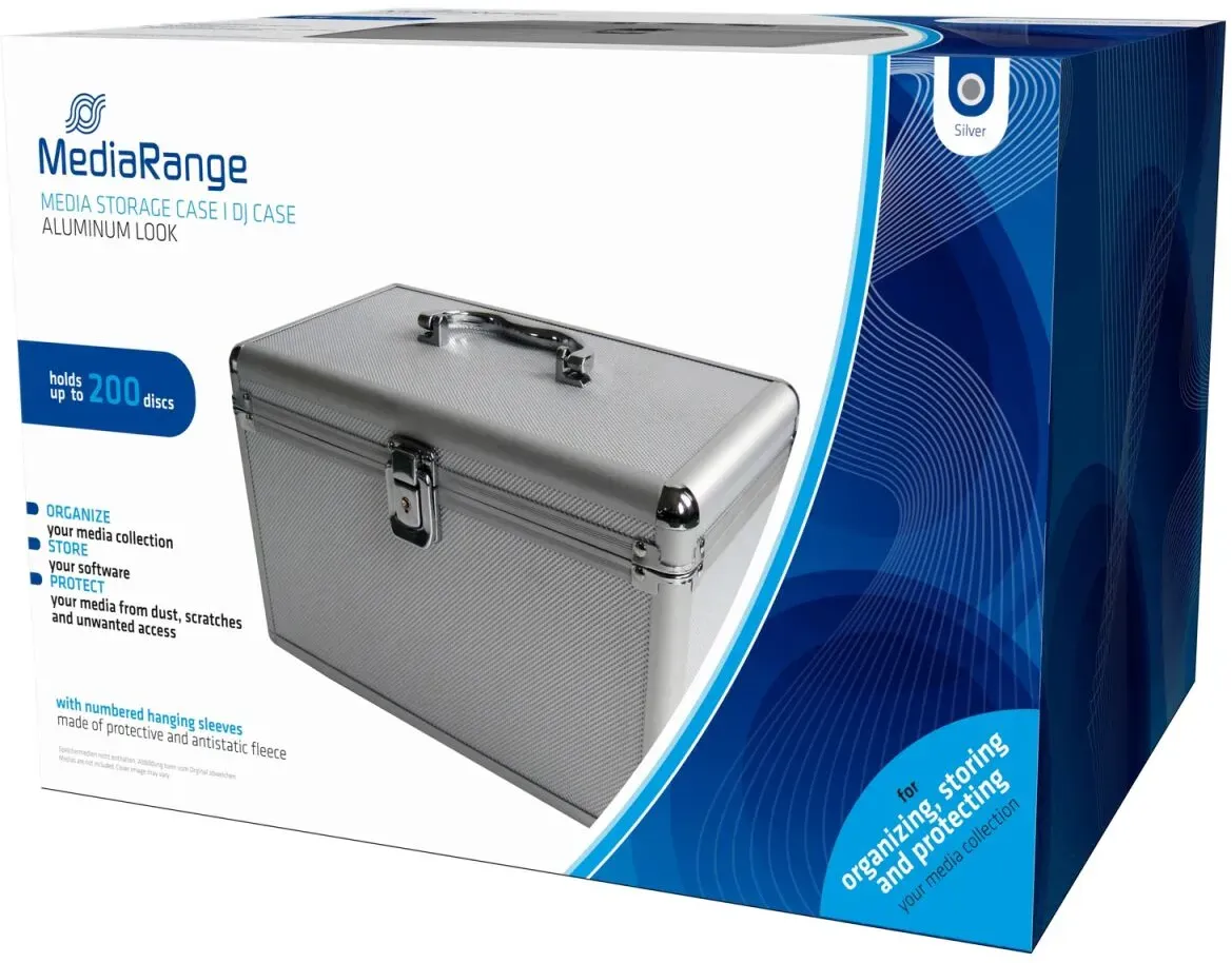 MediaRange BOX75 CD-Hülle Gehäusebox 200 Disks Silber