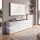 Vladon Game TV-Aufsatz 138,5x9,5x34,5 cm Weiß matt/Creme Hochglanz MDF/Spanplatte
