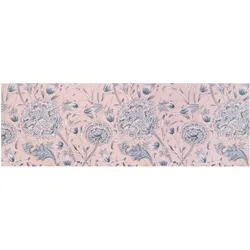 Primaflor-Ideen in Textil Küchenläufer »FLOWERS, Made in Belgium«, rechteckig, 6,5 mm Höhe, Motiv Blumen, rutschhemmend, waschbar, Küche Primaflor-Ideen in Textil rosé B: 50 cm   1 St.