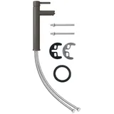 vidaXL Badezimmer Mischbatterie Grau 12x30 cm