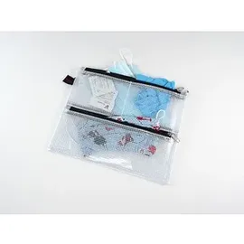 FolderSys Reißverschlussbeutel transparent/schwarz 0,15 mm, 1 St.