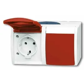 Busch-Jaeger Schuko-Steckdose 2-fach Grau/Blaugrün 2 St.