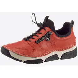 Sneaker RIEKER, Damen, Gr. 40, rot, Textil, Textil, sportlich, Schuhe