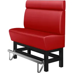 Gastro Hochbank | Rot | B:H 160 x 158 cm | Glatt | Leder | Bistro Hochbank, Thekenbank