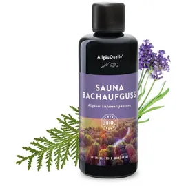 AllgäuQuelle AllgäuQuelle® Sauna Bachaufguss: Bio Aufgussmittel Entspannung, Saunaduft Lavendel, Zeder, Mandarine [100% ml Konzentrat