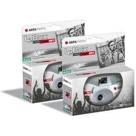AgfaPhoto LeBox 601026 Einweg Schwarzweiß 27 Aufnahmen, 31mm (2er-Pack)