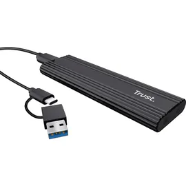 Trust SSD M.2 NVMe Gehäuse bis zu 4 TB USB-C 10Gbps Schwarz 25806