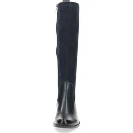 CAPRICE Damen Stiefel mit Absatz Runde Spitze Blockabsatz, Blau Größe 40 1⁄2 EU - 7 UK