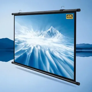 GSKDZG 40 Zoll 50 Zoll 60 Zoll Manuell Projektionsleinwand 4K HD Heimkino Beamer Leinwand Für Outdoor Indoor Wandmontage Filmleinwand Tragbare Projektor Leinwand(30 Inch (16:9))