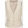 Madeleine Kurzweste MADELEINE "Weste Elegante Nadelstreifen-Weste mit Knöpfen", Damen, Gr. 48, weiß (perlweiß, beige, melange), Obermaterial: 73% Polyester PES. 24% Viskose CV. 3% Elasthan EL., Modern, V-Ausschnitt, Westen, Verkürzte Form