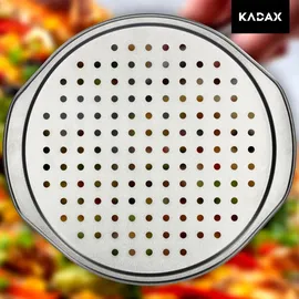 Kadax Pizzaform aus Antihaftschicht, Pizzablech mit komfortablen Griffen, Backblech,