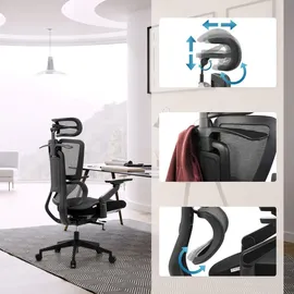 HJH Office Ergo U2 Flex3 Stoff Schwarz