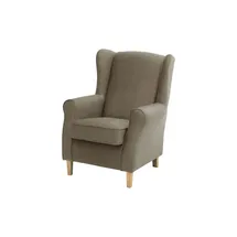 Max Winzer Ohrensessel Lorris Flachgewebe 77 x 103 x 86 cm Braun