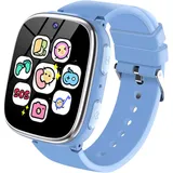 Smartwatch Kinder - Uhr Kinder Smartwatch mit Telefon Schrittzähler Spiele Musik Kamera Wecker Taschenlampe - Smart Watch Kids Kinderuhr Digital für Jungen Mädchen 3-12 Jahren Geschenk (Blau)