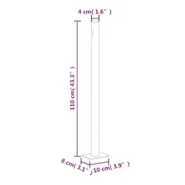 vidaXL Seitenmarkise 180 x 1000 cm Braun Polyester