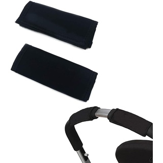2 Stück Baby Kinderwagen Griff Abdeckung Schwarz, Kinderwagen-Armlehnengriff-Abdeckung Universal, Baby Kinderwagen Bar Schutzhülle Handschuhe, Kid Kinderwagen Griff Bar Stoßstange Abdeckung