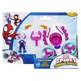 Marvel Ghost-Spider Helikopter Spielzeug mit Action-Figur 7,6 cm