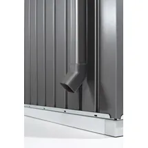 Biohort Regenfallrohr für Gerätehaus HighLine 3,9 x 3,9 x 204 cm Grau