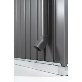 Biohort Regenfallrohr für Gerätehaus HighLine 3,9 x 3,9 x 204 cm Grau
