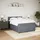 vidaXL Boxspringbett mit Matratze Dunkelgrau 140x200 cm Samt
